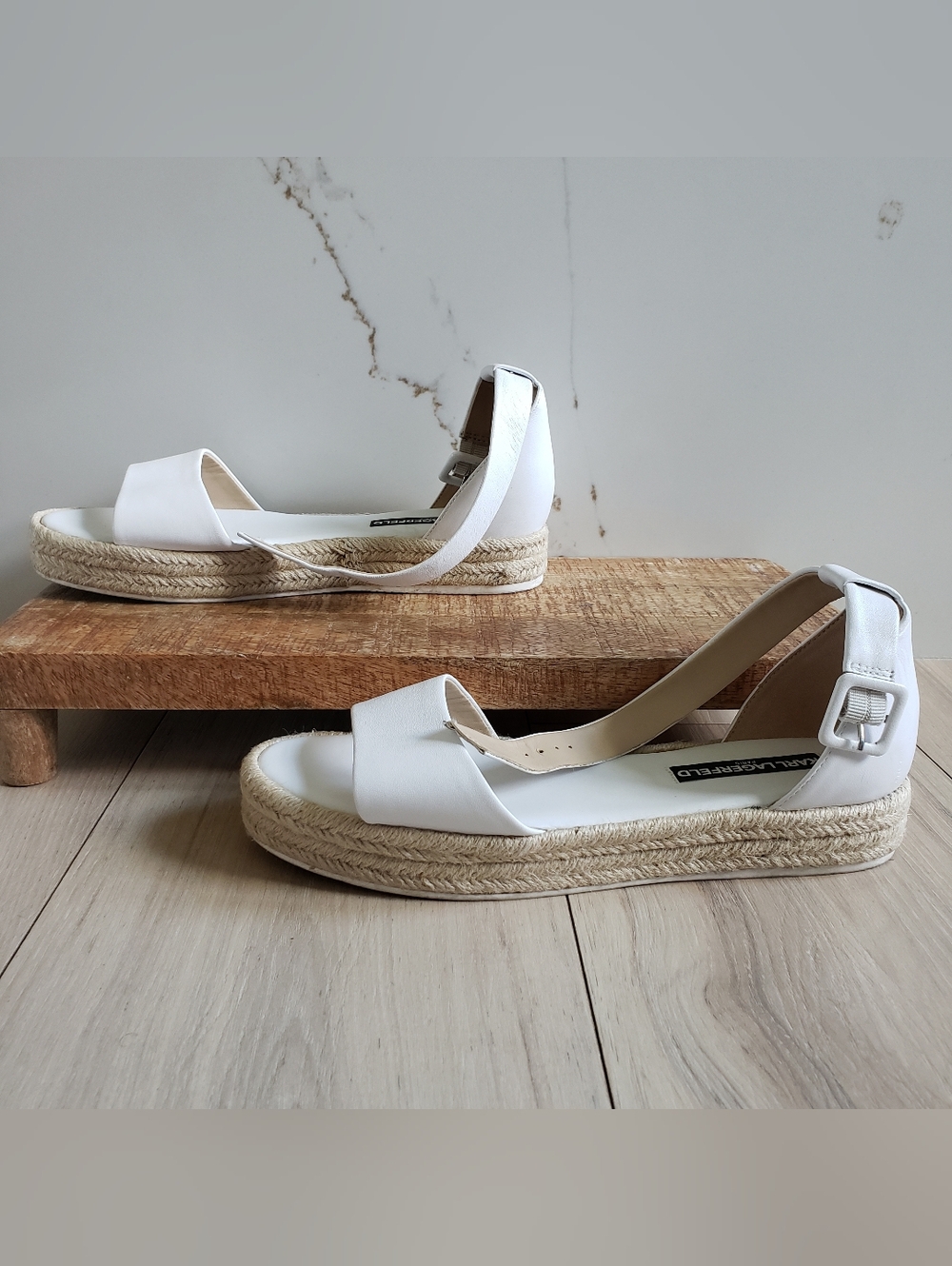 Karl Lagerfeld Adila Espadrille Platform Sandals with‎ Ankle Strap